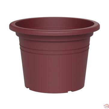POT DE FLEUR ROND RAISIN ROUGE 40 CM TERA