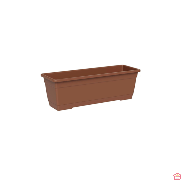 JARDINIÈRE RECTANGULAIRE BIRKA 40 CM TERRACOTTA AVEC SOUCOUPE INTÉGRÉE TERA