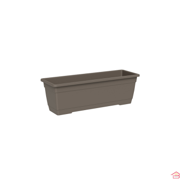 JARDINIÈRE RECTANGULAIRE BIRKA 40 CM SABLE AVEC SOUCOUPE INTÉGRÉE TERA