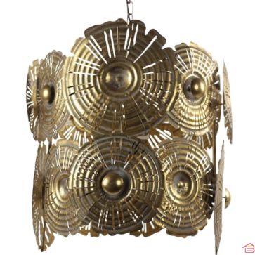 PLAFONNIER LED SUSPENSION EN MÉTAL DORÉ JOLIEN 44 CM