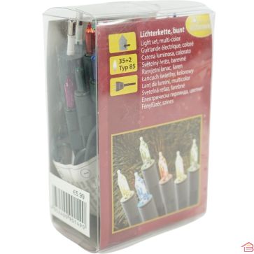 GUIRLANDE LUMINEUSE DE NOËL 35 LAMPES MULTICOLORES AVEC PRISE 9,6 M