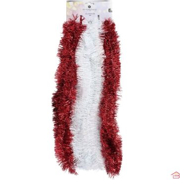 SET DE 3 GUIRLANDES DÉCORATIVES EN ALUMINIUM BLANC ROUGE 200 CM