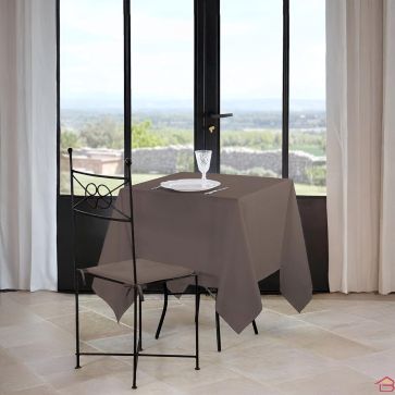 NAPPE CARRÉE NELSON 180 X 180 CM TAUPE POLYESTER