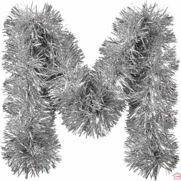 GUIRLANDE ARGENTÉE 20 CM x 2 M POUR DÉCORATION DE NOËL ÉTINCELANTE