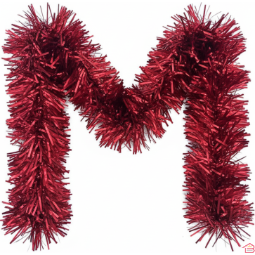 GUIRLANDE ROUGE 20 CM x 2 M POUR DÉCORATION DE NOËL FESTIVE