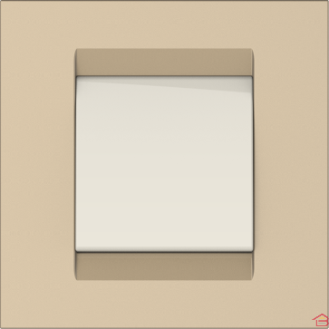 PLAQUE SIMPLE CHAMPAGNE STANDARD FRANÇAIS 85 X 85 MILLIMÈTRES KARLA