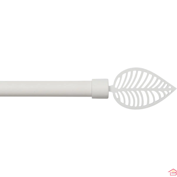 KIT DE TRINGLE À RIDEAUX EXTENSIBLE 210 À 380 CM DIAMÈTRE 19 MM AVEC EMBOUTS AMAZONIA BLANC MAT