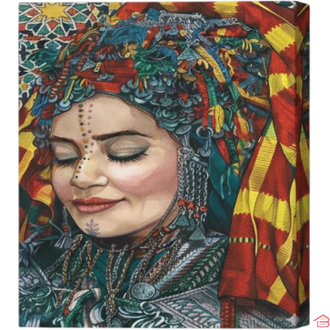 TABLEAU IMPRIMÉ FEMME SUR TOILE 30 CM X 40 CM