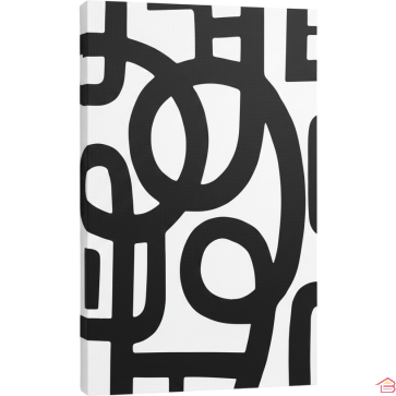 TABLEAU IMPRIMÉ PREMIUM SUR TOILE 60 X 90 CM NOIR ET BLANC