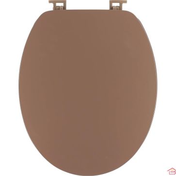 ABATTANT DE TOILETTES EN BOIS MDF 46 CM AVEC CHARNIÈRES EN PLASTIQUE COLORIS CARAMEL EFFET BOIS ACACIA