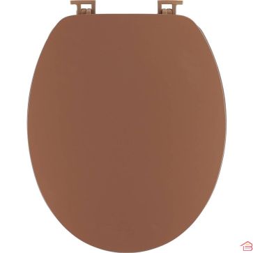 ABATTANT DE TOILETTES EN BOIS MDF 46 CM AVEC CHARNIÈRES EN PLASTIQUE COLORIS AMBRE EFFET BOIS ACACIA