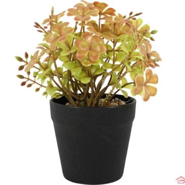 PLANTE ARTIFICIELLE TRÈFLE DÉCORATIVE EN POT PLASTIQUE 18 CM