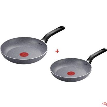 PACK DE 2 POÊLES 24 CM ET 30 CM NATURA STONE TEFAL TOUS FEUX INDUCTION