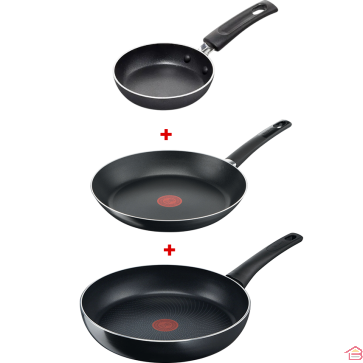 SET CRÊPIÈRE 22 CM + POÊLE À FRIRE 28 CM + POÊLE BLINIS 12 CM TÉFAL CUISSON FACILE