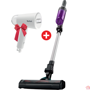 ASPIRATEUR BALAI SANS FIL ROWENTA X-NANO ESSENTIAL 2-EN-1 ULTRA-LÉGER 1 KG AVEC BATTERIE LONGUE DURÉE ET DÉFROISSEUR VAPEUR OFFERT