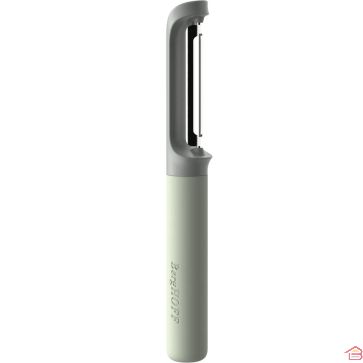 ÉPLUCHEUR DROIT EN ACIER INOXYDABLE AVEC POIGNÉE ERGONOMIQUE EN PLASTIQUE RECYCLÉ