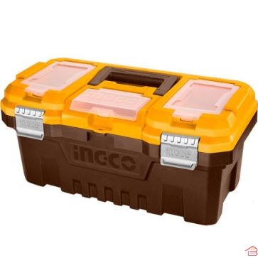 BOÎTE À OUTILS EN PLASTIQUE POLYPROPYLÈNE 43,6 CENTIMÈTRES AVEC FERMETURE MÉTALLIQUE INGCO