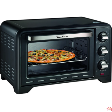 FOUR ÉLECTRIQUE MOULINEX POSABLE À CHALEUR TOURNANTE 19 LITRES NOIR