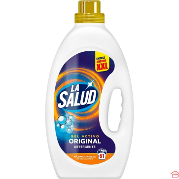 LESSIVE LIQUIDE MULTIUSAGE POUR LINGE BLANC ET COULEUR 4 LITRES 61 LAVAGES AZUL ORIGINAL LA SALUD