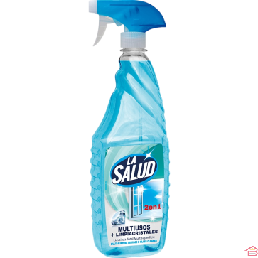 NETTOYANT VITRES MULTIUSAGE 2 EN 1 AVEC EFFET ANTISTATIQUE 1 LITRE LA SALUD