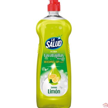 LIQUIDE VAISSELLE PARFUM CITRON 1 LITRE NETTOYANT BRILLANT ANTI-GRAISSE LA SALUD