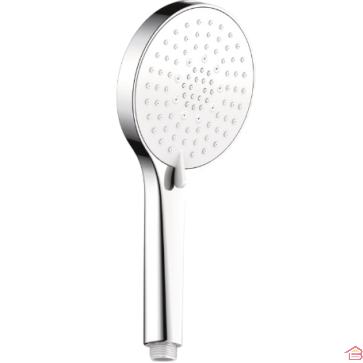 DOUCHETTE DE DOUCHE CHROME 125 MM 5 JETS ANTICALCAIRE AVEC ÉCONOMISEUR D’EAU POWERJET