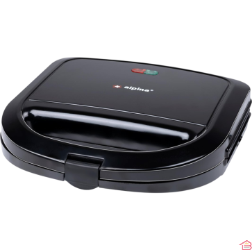 APPAREIL À PANINI ET SANDWICH GRIL DE CONTACT 750 WATTS ALPINA NOIR