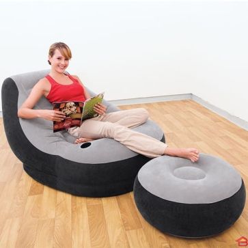 FAUTEUIL GONFLABLE UTRA DETENTE AVEC REPOSE PIEDS