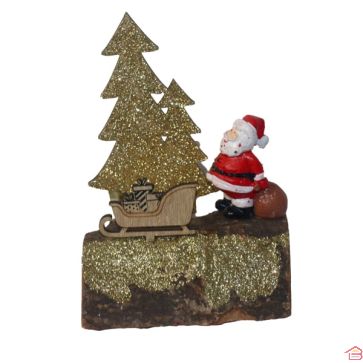 BUCHE PERE NOEL 11 CM ENV