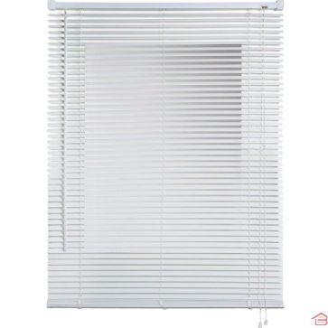 STORE VÉNITIEN EN VINYLE BLANC 120 X 250 CM LAMES 25 MM AVEC FIXATION MURALE OU PLAFOND