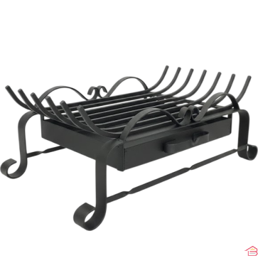 COQUILLE DE CHEMINÉE EN FER FORGÉ NOIR