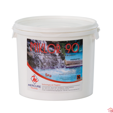 DÉSINFECTANT EAU DE PISCINE 5 KG MIKLOR 90