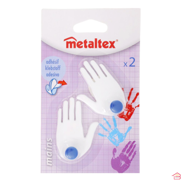 SET 2 CROCHET ADHESIF MAIN METALTEX