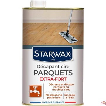 DÉCAPANT CIRE EXTRA FORT STARWAX POUR PARQUETS CIRÉS ET MEUBLES EN BOIS 1 LITRE