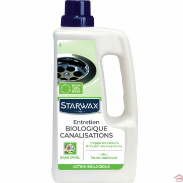 ENTRETIEN BIOLOGIQUE POUR CANALISATIONS ET FOSSES SEPTIQUES 1 LITRE SANS JAVEL