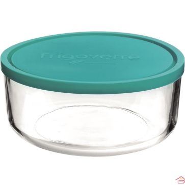 BOÎTE DE CONSERVATION RONDE EN VERRE FRIGOVERRE 12 CM AVEC COUVERCLE HERMÉTIQUE