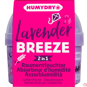 ABSORBEUR D'HUMIDITÉ ET DÉSODORISANT MINI LAVANDE HUMYDRY 75 G