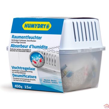 ABSORBEUR D'HUMIDITÉ ET DÉSODORISANT COMPACT NEUTRE 450G  HUMYDRY
