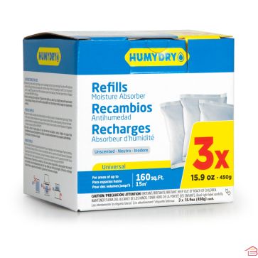 PACK 3 RECHARGES ABSORBEUR D'HUMIDITE (3X450G) NATURE HUMYDRY