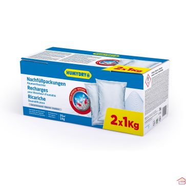 2 RECHARGES ABSORBEUR D'HUMIDITE (2X1KG) NEUTRE
