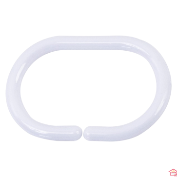 SET 12 ANNEAUX PVC DE DOUCHE BLANC