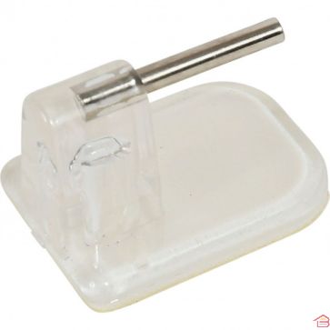 LOT DE 4 SUPPORTS ADHÉSIFS TRANSPARENTS POUR TRINGLES À RIDEAUX