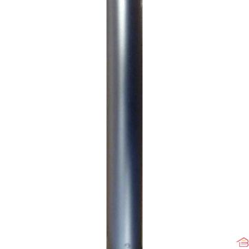 TUBE EN FER FORGÉ ARGENT MAT 200 CM DIAMÈTRE 2 CM