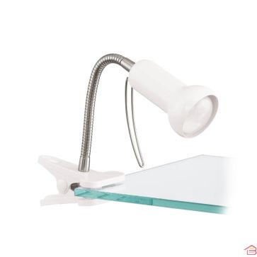 LAMPE DE BUREAU À PINCE FABIO BLANCHE