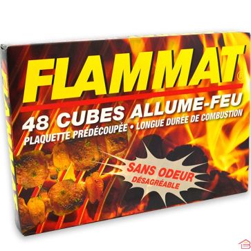 ALLUME FEU FLAMMAT 48 CUBES EN PARAFFINE SANS ODEUR