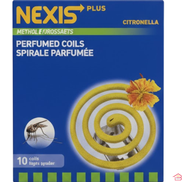 LOT DE 10 SPIRALES ANTI MOUSTIQUES À LA CITRONNELLE NEXIS