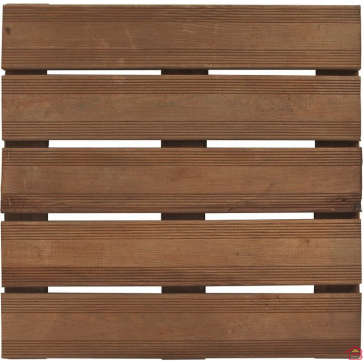 DALLE TERRASSE BOLENIA 50X50 CM EN BOIS MARRON TEINTÉ TRAITÉ AUTOCLAVE