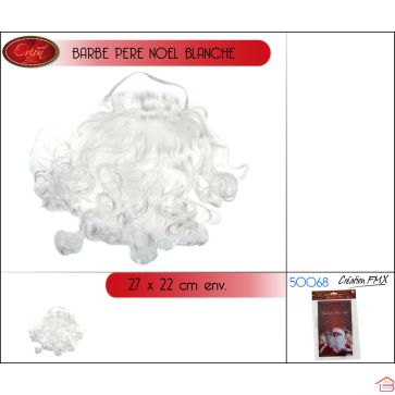 BARBE DE PÈRE NOËL BLANCHE 27x22 CM