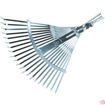 BALAI À GAZON EN ACIER SANS MANCHE À DENTS PLATES RÉGLABLE BELLOTA