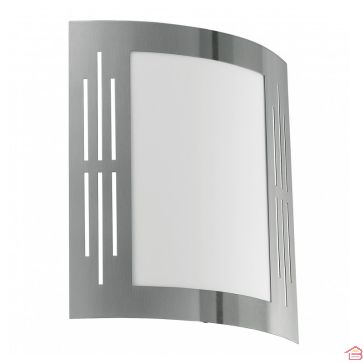 APPLIQUE CITY EN ACIER RAFFINÉ E27